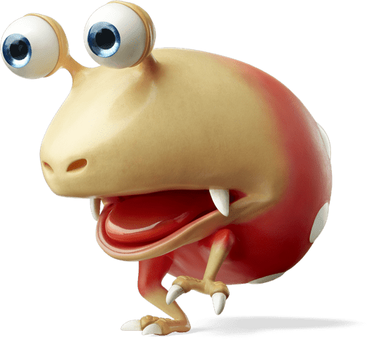 A picture of a Bulborb creature.